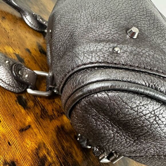 Chloe Paddington Vintage Bag Satchel Silver Black Gunmetal With Purple Tint Rare - Picture 10 of 16